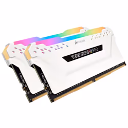 Corsair Vengeance RGB CMW16GX4M2A2666C16W, 16 GB, 2 x 8 GB, DDR4, 2666 MHz, 288-pin DIMM, White