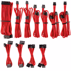 Corsair CP-8920223, Male, Male, Straight, Straight, Black, Red