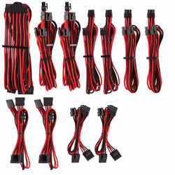 Corsair CP-8920226, Male, Female, Straight, Straight, Black, Red