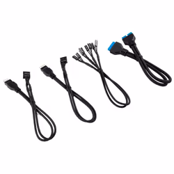 Corsair CC-8900244, 0.3 m, Male, Male, Straight, Straight, Black
