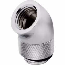 Corsair CX-9055001-WW, Fitting, Brass, Chrome, 1/4", 45°, 2 x 45° Rotary Adapters