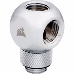 Corsair CX-9055015-WW, Fitting, Brass, Chrome, 1/4", 45°, Rotary Y-Splitter