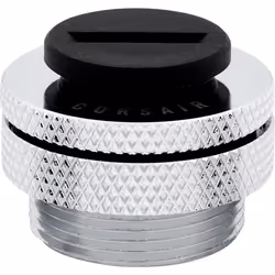 Corsair CX-9055017-WW, Fitting, Brass, Chrome, 1/4", G1/4" Stop Plug, liquid