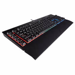 Corsair K55 RGB, Wired, USB, Membrane, QWERTY, RGB LED, Black
