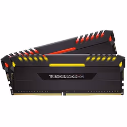 Corsair Vengeance 16GB, DDR4, 3200MHz, 16 GB, 2 x 8 GB, DDR4, 3200 MHz, 288-pin DIMM, Black