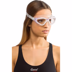 Planet Anti Fog Premium Swim Goggles Mask, 100% Anti UV (Made in Italy),White/Lilac - Clear Lens