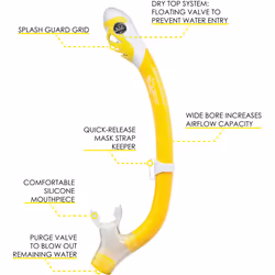 Cressi Pegaso & Iguana Dry  Yellow/White  One Size