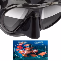 Cressi Nano Compact Low Volume Scuba-Freediving-Snorkeling Mask (Made in Italy), Black HD Mirrored Lens