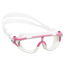 Cressi Wide View Swim Mask for Kids aged 2  3  4  5  6  7 years old  Baloo made in Italy  Pink/White