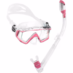cressi Panoramic Wide View Mask with Dry Snorkel Set clear Pink