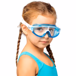 Kids' Baloo Swim Goggles, Blue/Lime, One Size
