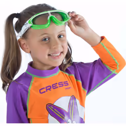 Kids' Baloo Swim Goggles, Blue/Lime, One Size