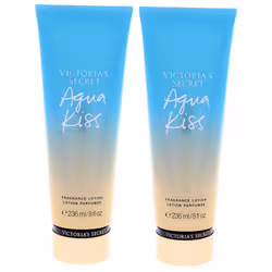 Victorias Secret Aqua Kiss Fragrance Lotion - Pack of 2 For Women 8 oz Body Lotion
