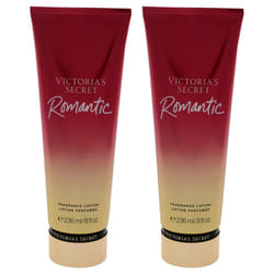 Romantic Fragrance Lotion by Victorias Secret for Women - 8 oz Body Lotion - Pack of 2