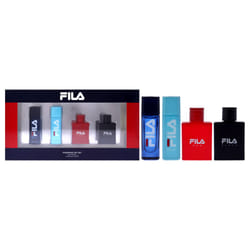 Fila Variety Set by Fila for Men - 4 Pc Mini Gift Set 0.25oz Fila EDT Spray, 0.25oz Fila Fresh EDT Spray, 0.25oz Fila Black EDT Spray
