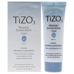 Tizo Tizo3 Facial Primer Tinted SPF 40 For Unisex 1.75 oz Sunscreen