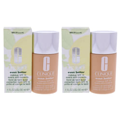 Clinique Even Better Makeup SPF 15 - WN 04 Bone - Pack of 2 for Women 1 oz Foundation