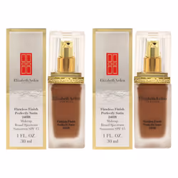 Elizabeth Arden Flawless Finish Perfectly Satin 24HR Makeup SPF 15 - 17 Cocoa - Pack of 2 for Women 1 oz Foundation