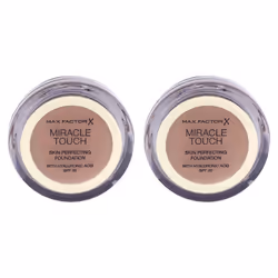 Max Factor Miracle Touch Foundation SPF 30 - 85 Caramel - Pack of 2 for Women 0.4 oz Foundation