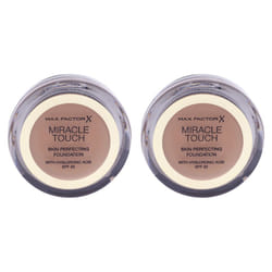 Max Factor Miracle Touch Foundation SPF 30 - 85 Caramel - Pack of 2 for Women 0.4 oz Foundation