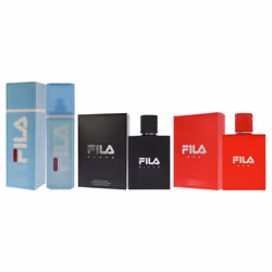 Fila Kit by Fila for Men - 3 Pc Kit 3.4oz Fila Black EDT Spray, 3.4oz Fila Fresh EDT Spray, 3.4oz Fila Red EDT Spray
