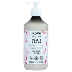 Naturals Hand and Body Lotion - Rose and Argan by I Love Cosmetics for