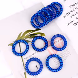 JessLab Spiral Hair Ties  10 Pcs Traceless Phone Cord Hair Ties Plasti