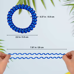 JessLab Spiral Hair Ties  10 Pcs Traceless Phone Cord Hair Ties Plasti