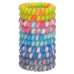 JessLab Spiral Hair Ties  10 Pcs Traceless Phone Cord Hair Ties Plasti