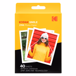 Kodak 3.5x4.25 inch Premium Zink Print Photo Paper (40 Sheets) Compatible with Kodak Smile Classic Instant Camera