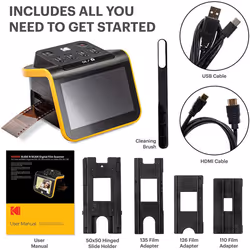 KODAK SLIDE N SCAN Film and Slide Scanner with Large 5â LCD Screen, Convert Color & B&W Negatives & Slides 35mm, 126, 110 Film Negatives & Slides to