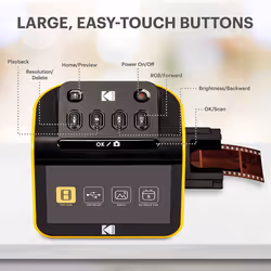 KODAK SLIDE N SCAN Film and Slide Scanner with Large 5â LCD Screen, Convert Color & B&W Negatives & Slides 35mm, 126, 110 Film Negatives & Slides to - Additional view 6