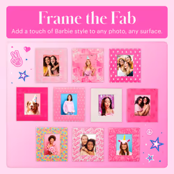 Kodak x Barbie Colorful & Decorative Barbie-Themed Hanging Square Frames for Zink 2x3  Photo Projects - 10 Iconic Barbie Frames for Decorating Your Sc