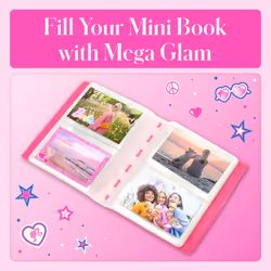 Kodak x Barbie 64-Photo Mini Photo Album with Transparent Window Cover for Barbie Instant 2x3  ZINK Zero Ink Photo Paper
