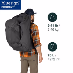Osprey Farpoint 70L Men's Travel Backpack, Black