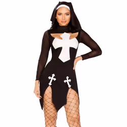 4916 - 2pc Loving Nun - Small/Medium / Black/White