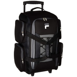 Fila 22"" Lightweight Carry On Rolling Duffel Bag  Black  One Size