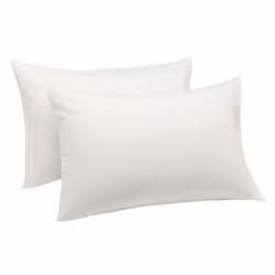 Amazon Basics Standard Pillow Cases Set of 2 - Lightweight Super Soft Easy Care Microfiber Cream 30"""" L x 20"""" W Pill ...