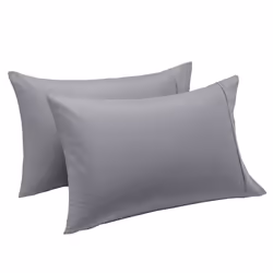 Amazon Basics Standard Pillow Cases Set of 2 - Lightweight Super Soft Easy Care Microfiber Dark Gray 30"" L x 20"" W Pill ...
