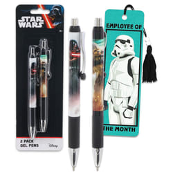 STAR WARS Ballpoint Pens Set - Bundle with 2 Pens Plus Bookmark Stationery Gift Office Supplies for Kids  Teens  Adults
