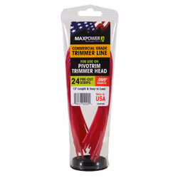 MaxPower 333795 Pivotrim Commercial Grade Trimmer Line Replacement Strips .095"""" x 12"""" - 24 Strips white