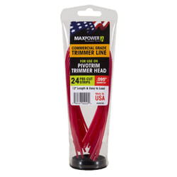 MaxPower 333795 Pivotrim Commercial Grade Trimmer Line Replacement Strips .095"""" x 12"""" - 24 Strips white