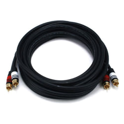 Monoprice 105348 audio cable 4.6 m 2 x RCA Black