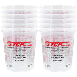 Custom Shop Box of 12 Each  10 Ounce Paint Mixing Cups Cups Have calibrated Mixing ratios on Side of Cup Box of 12 Cups