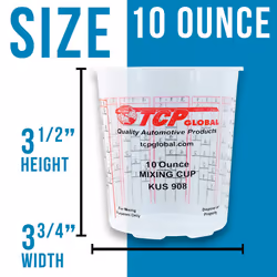 Custom Shop Box of 12 Each  10 Ounce Paint Mixing Cups Cups Have calibrated Mixing ratios on Side of Cup Box of 12 Cups