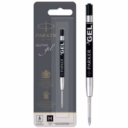 PARKER Gel Pen Refill | Medium Tip (0.7mm) | Black QUINK Ink | 1 Count