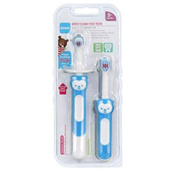 MAM Learn to Brush Set (1 Baby's Brush Toothbrush  1 Training Brush  1 Safety Shield)  Baby Toothbrushes with Brushy The Bear  Interactive App  for Bo
