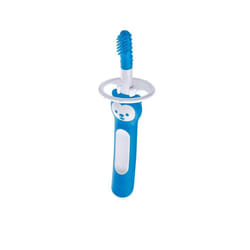 MAM Massaging Baby Toothbrush  Gum Cleaner and Massager with Brushy The Bear Character  Interactive App  for Boys 3+ Months