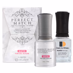 LeChat Perfect Match Gel Polish & Matte Top Gel Sealer Set 0.5 ounce (PMTM01)