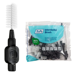 TEPE Interdental Brush Original  Soft Dental Brush for Teeth Cleaning  Pack of 25  1.5 mm  Extra-Large Gaps  Black  Size 8